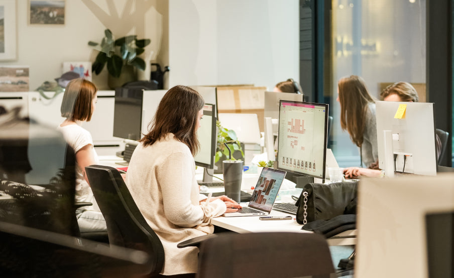 Employee working at their desk